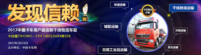 HOWO-T7H 540马力6×4万博体育app下载入口斩获最信赖干线物流车型奖