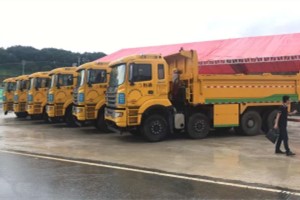 疫情当下勇担重任  66辆格尔发自卸车奋战建设广州小汤山