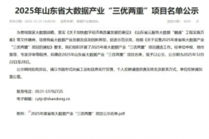 中国重汽案例入选2025年山东省大数据产业“三优两重”项目名单！